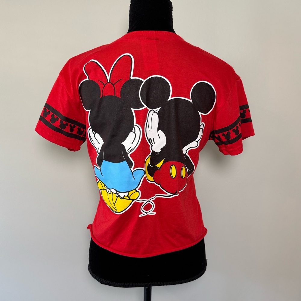 Disney Minnie & Mickey Mouse Shirt Women’s Medium Red Short Sleeve T-Shirt - Picture 2 of 8